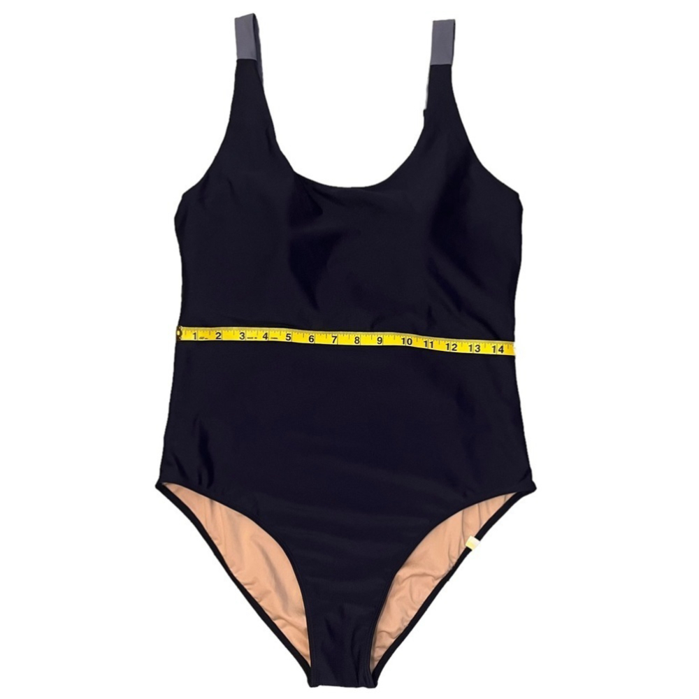 SUMMERSALT NWTs 1-Piece Swim Suit The Sun Streak Navy Blue/Light Blue Lo… - Picture 13 of 15